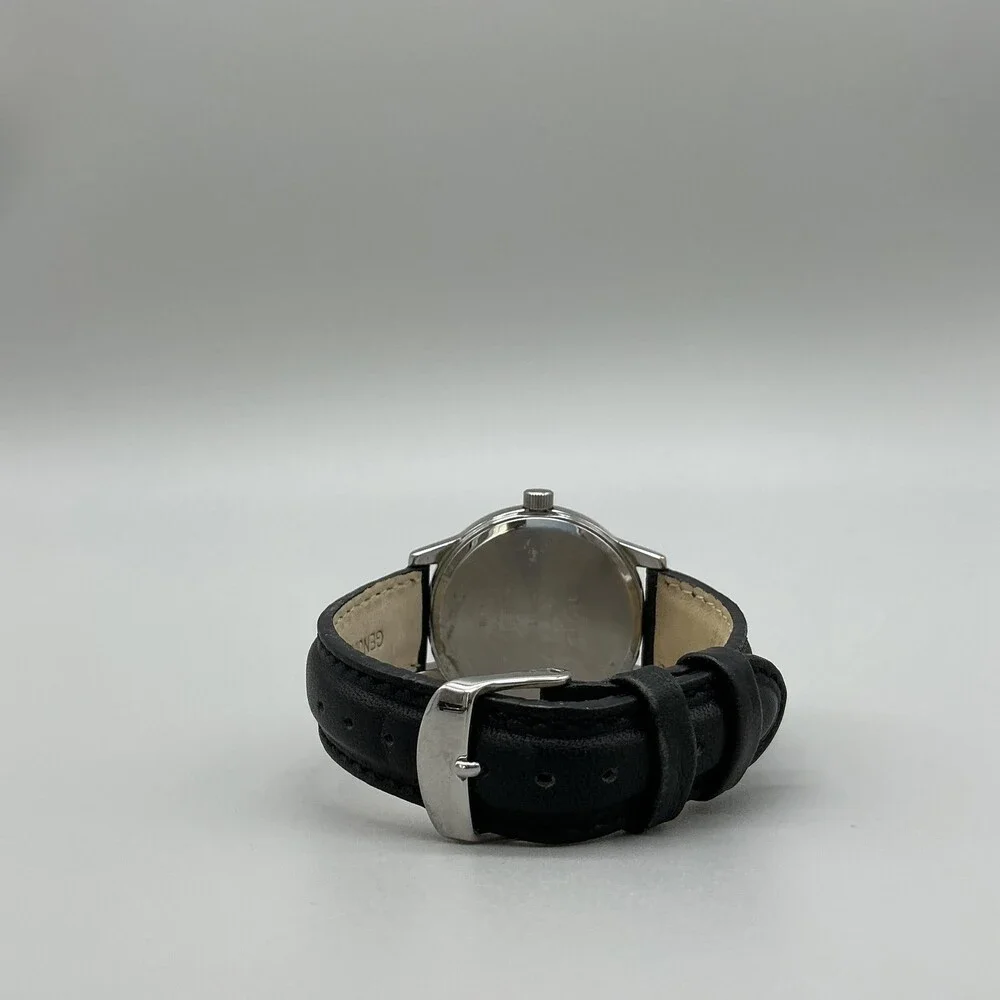 Timex Perpetual Calendar Mens Watch 37mm Silver Tone Leather Indiglo New Batt